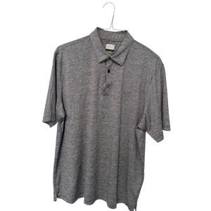 Greg Norman Polo Shirt Mens XL Gray Excellent Space Dye Performance Shark Logo